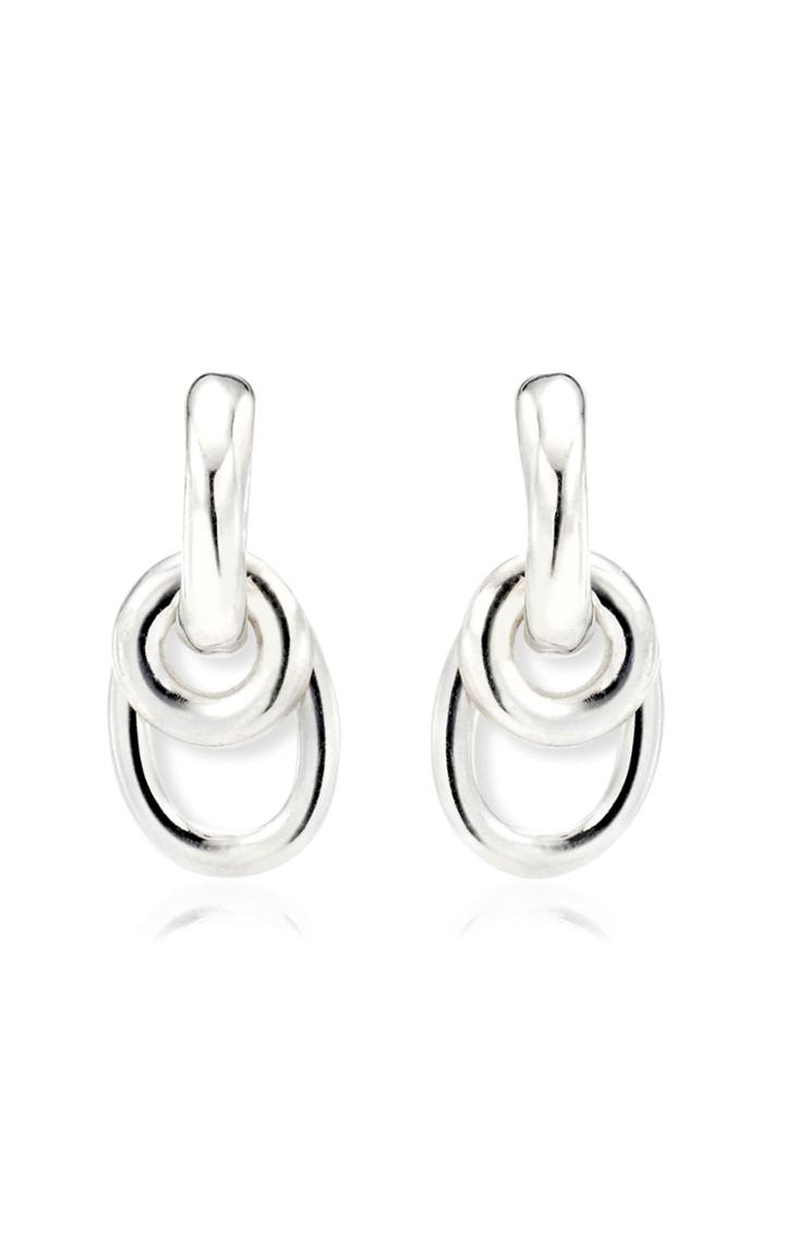 Agmes Ellipses Sterling Silver Hoops