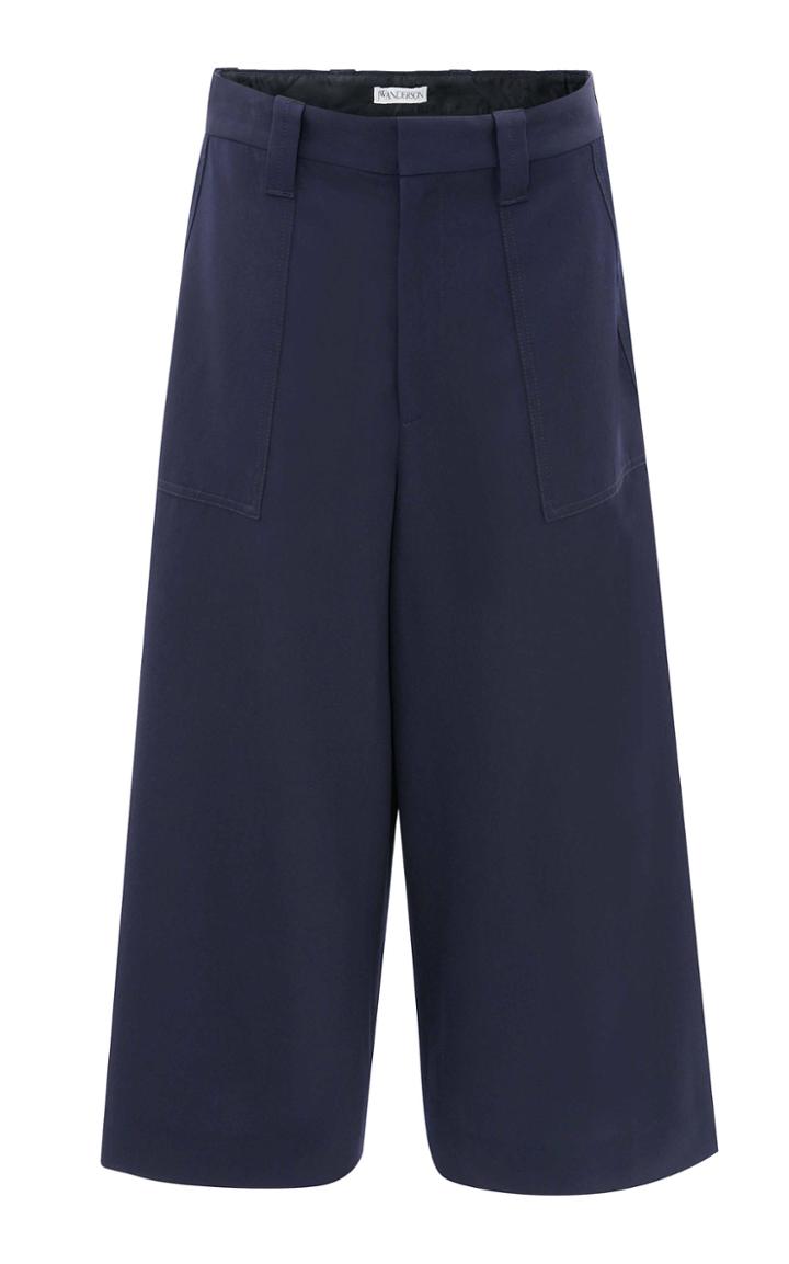 Moda Operandi Jw Anderson Wool Cropped Wide-leg Trousers