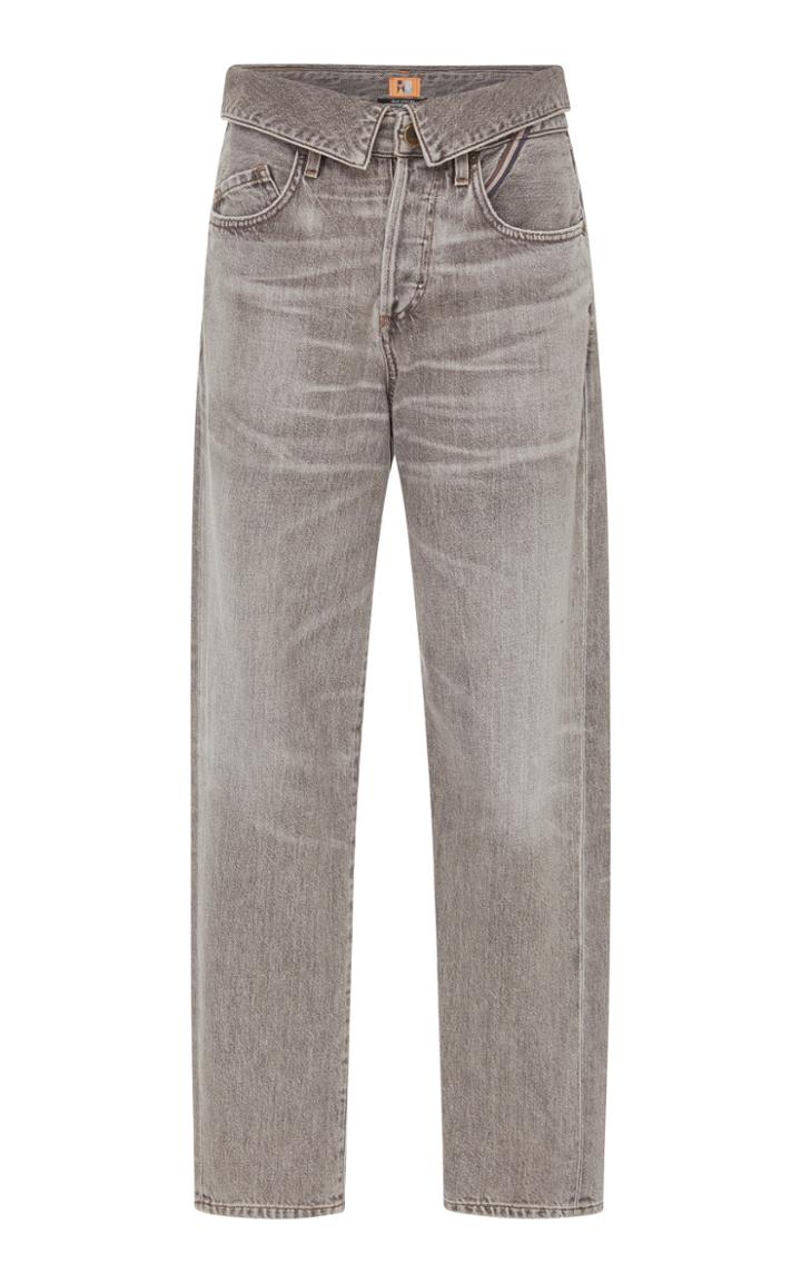 Jean Atelier Flip Foldover High-rise Boyfriend Jeans