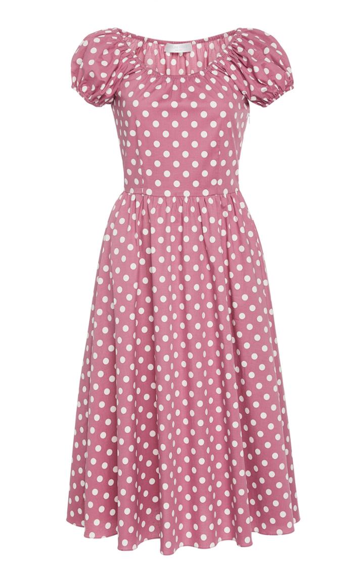 Caroline Constas Mariette Polka Midi Dress