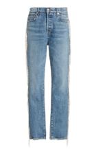 Moda Operandi Veronica Beard Ryleigh Crystal-embellished Fringed Straight-leg Jeans