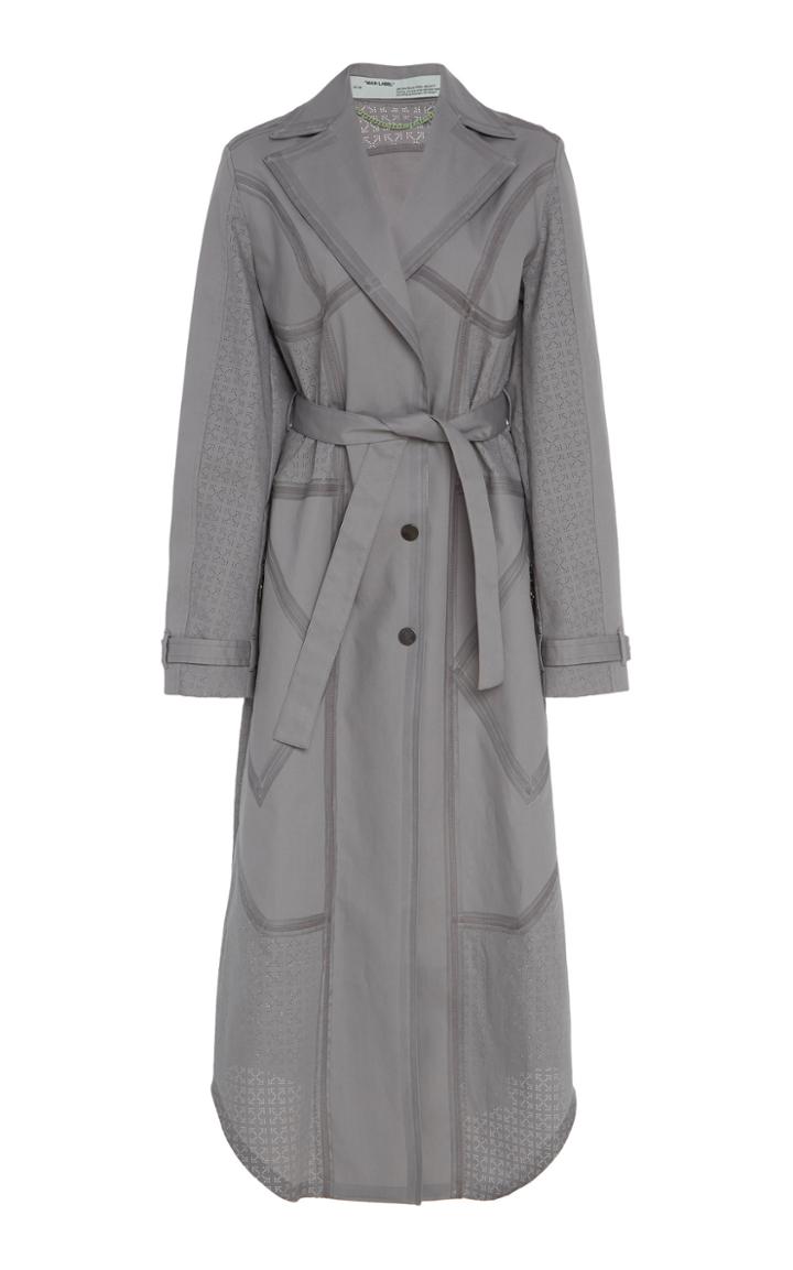Off-white C/o Virgil Abloh Muti Details Belted Trench Coat