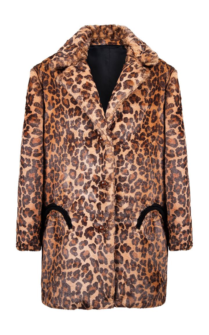 Moda Operandi Blaz Milano Cara Mia Hunny Printed Faux Fur Jacket