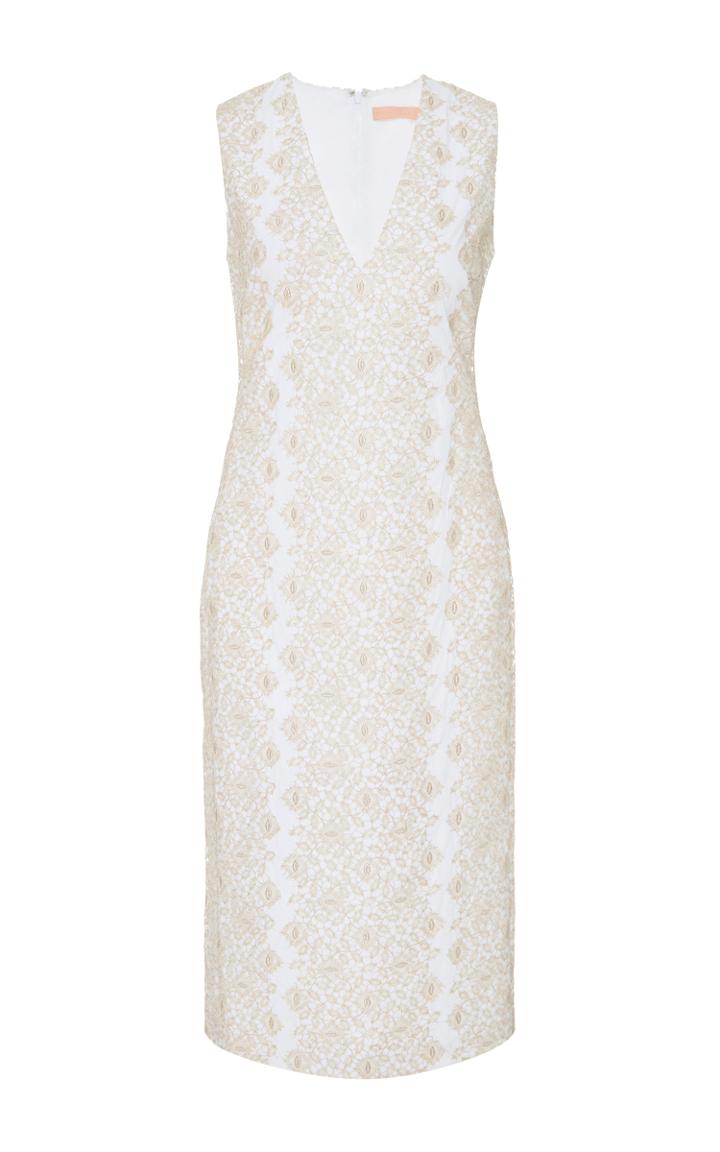 Brock Collection Diana Metallic Embroidered Dress
