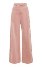 Jonathan Simkhai Button Down Wide Leg Jeans