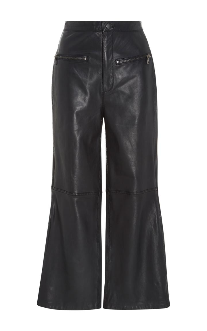 Marissa Webb Mila Leather Cropped Pant