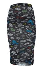 Versace Floral Tulle Pencil Skirt