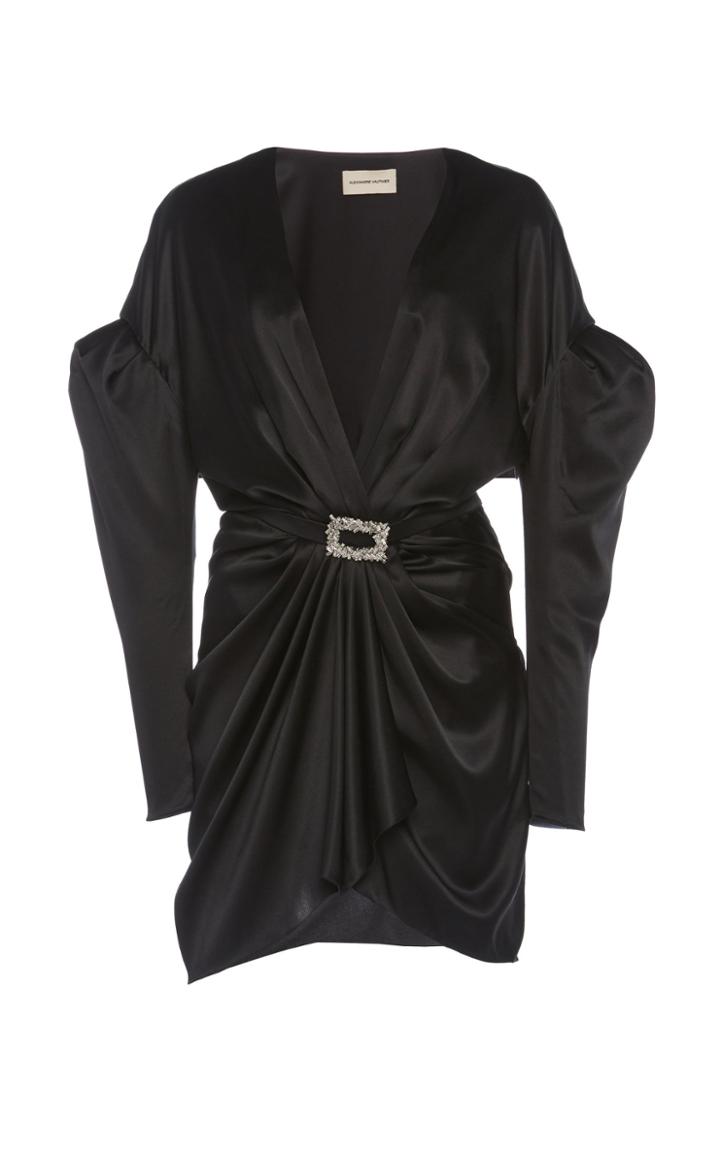 Alexandre Vauthier Asymmetric Hem Silk-blend Mini Dress