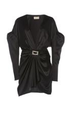 Alexandre Vauthier Asymmetric Hem Silk-blend Mini Dress