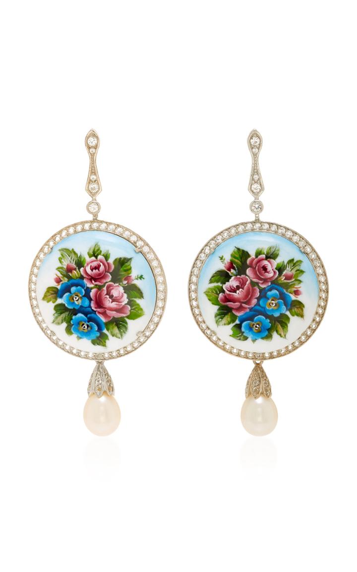 Axenoff Jewellery Magic Flowers Silver Drop Earrings