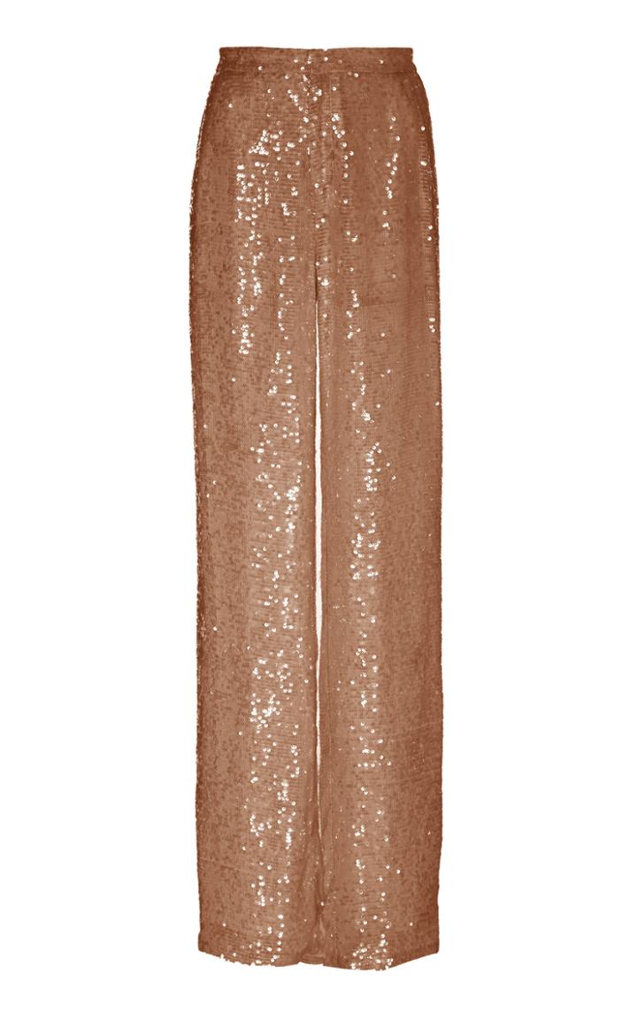 Sally Lapointe Sequined Crepe Straight-leg Pants Size: 2