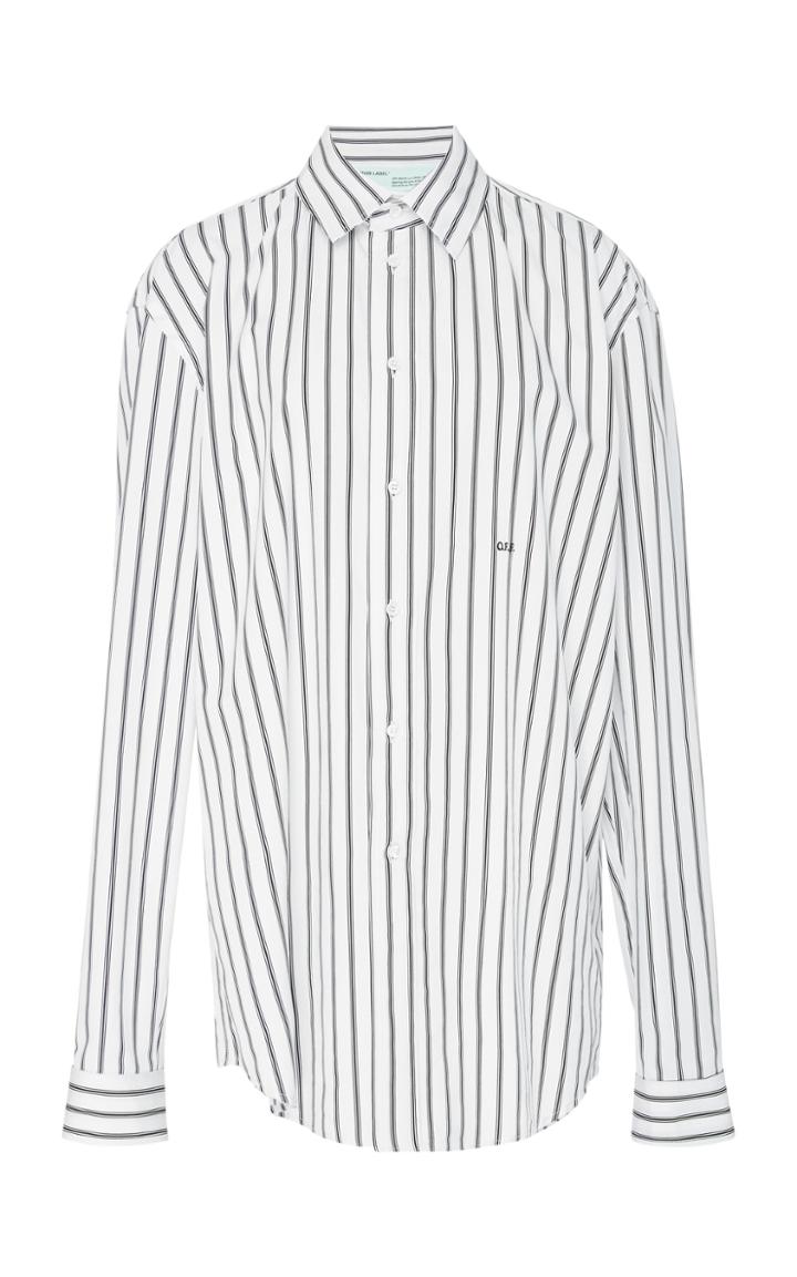 Off-white C/o Virgil Abloh Striped Cotton-poplin Shirt