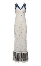 Rahul Mishra Jamdani Katagami V-neck Cotton Maxi Dress
