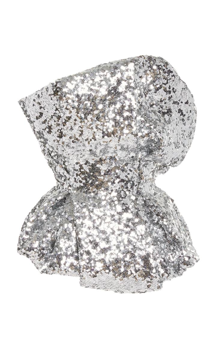 Moda Operandi Oscar De La Renta Strapless Sequin Peplum Top