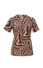 Ganni Foil Jersey Short Sleeve Top