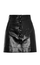 George Keburia Faux Leather Mini Skirt