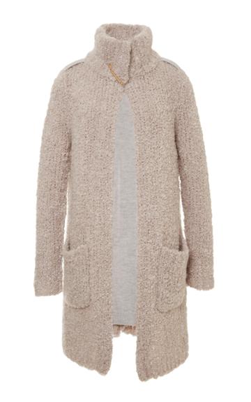 Rhie Mauve Boucle Coat With Back Pleat