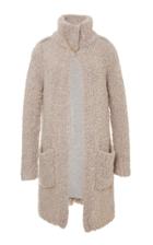 Rhie Mauve Boucle Coat With Back Pleat