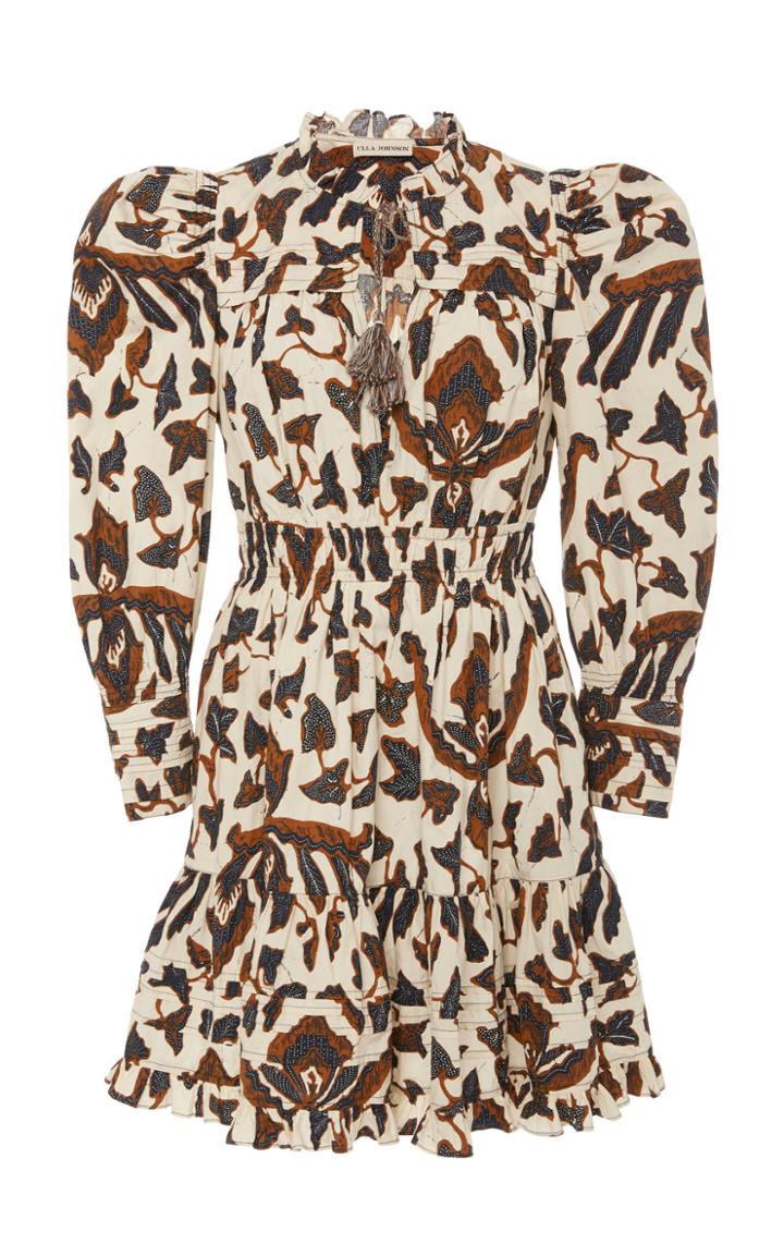 Ulla Johnson Ismaya Printed Cotton-poplin Mini Dress