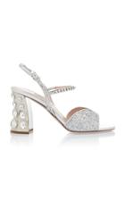 Miu Miu Embellished Glitter Block-heel Sandals