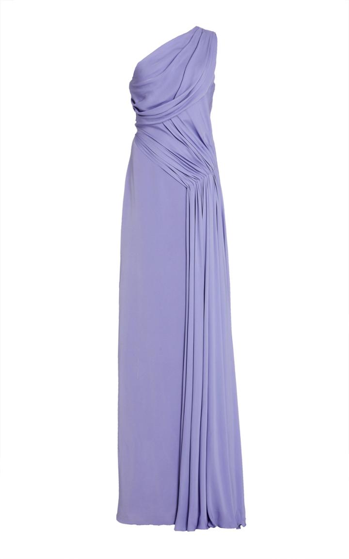 Moda Operandi Cushnie One-shoulder Silk Gown