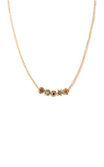 Bernard James Flora 14k Gold Diamond Charm Necklace