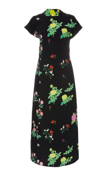 Bernadette Antwerp Valentine Printed Crepe Maxi Dress