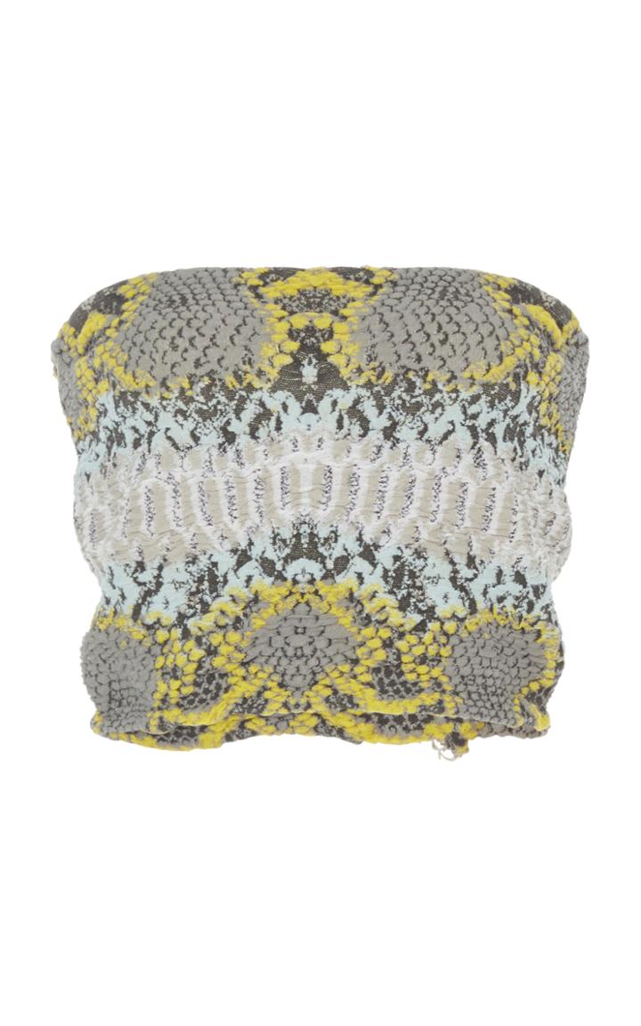 Salvatore Ferragamo Python Print Crop Top