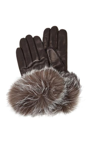 Lysa Lash Furs Fox Fur Trimmed Gloves