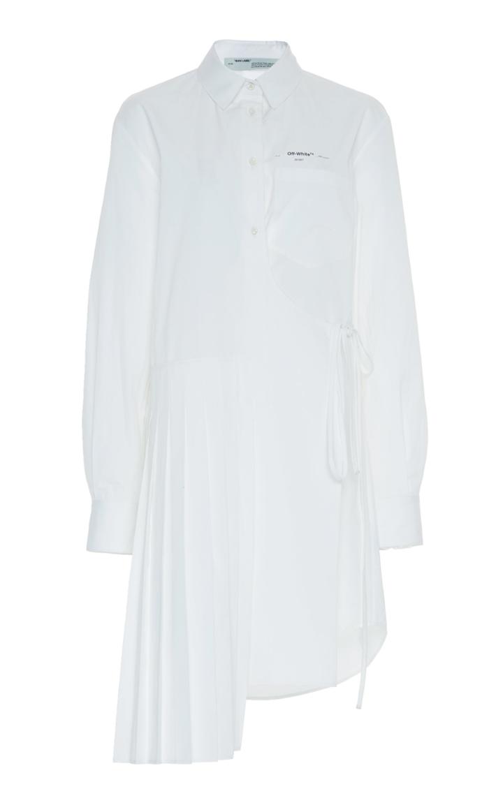 Off-white C/o Virgil Abloh Wrap Panel Cotton Midi Dress