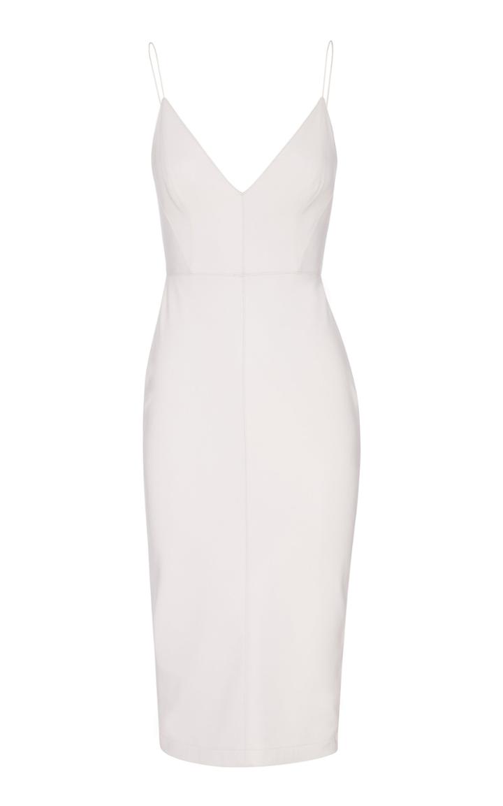 Alex Perry Leira V-neck Leather Dress