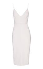 Alex Perry Leira V-neck Leather Dress