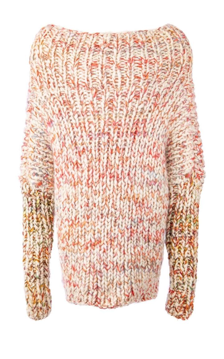 Tuinch Chunky Hand Knit Wool Sweater