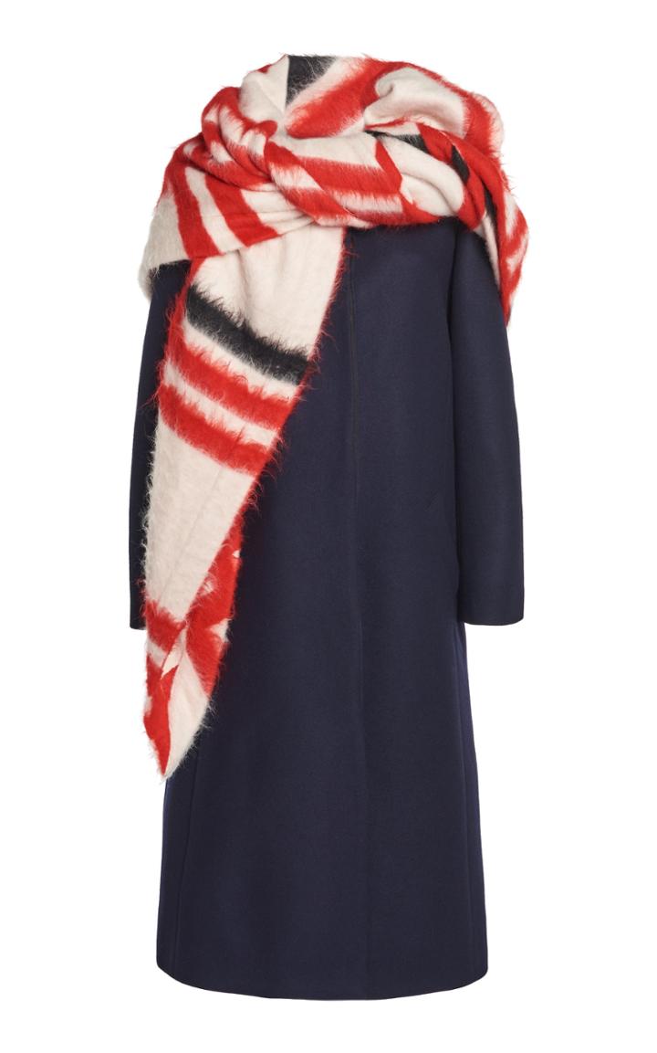 Moda Operandi Rosie Assoulin Scarf-detailed Wool-blend Coat