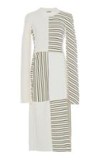 Jil Sander Stripe Patch Wool Dress