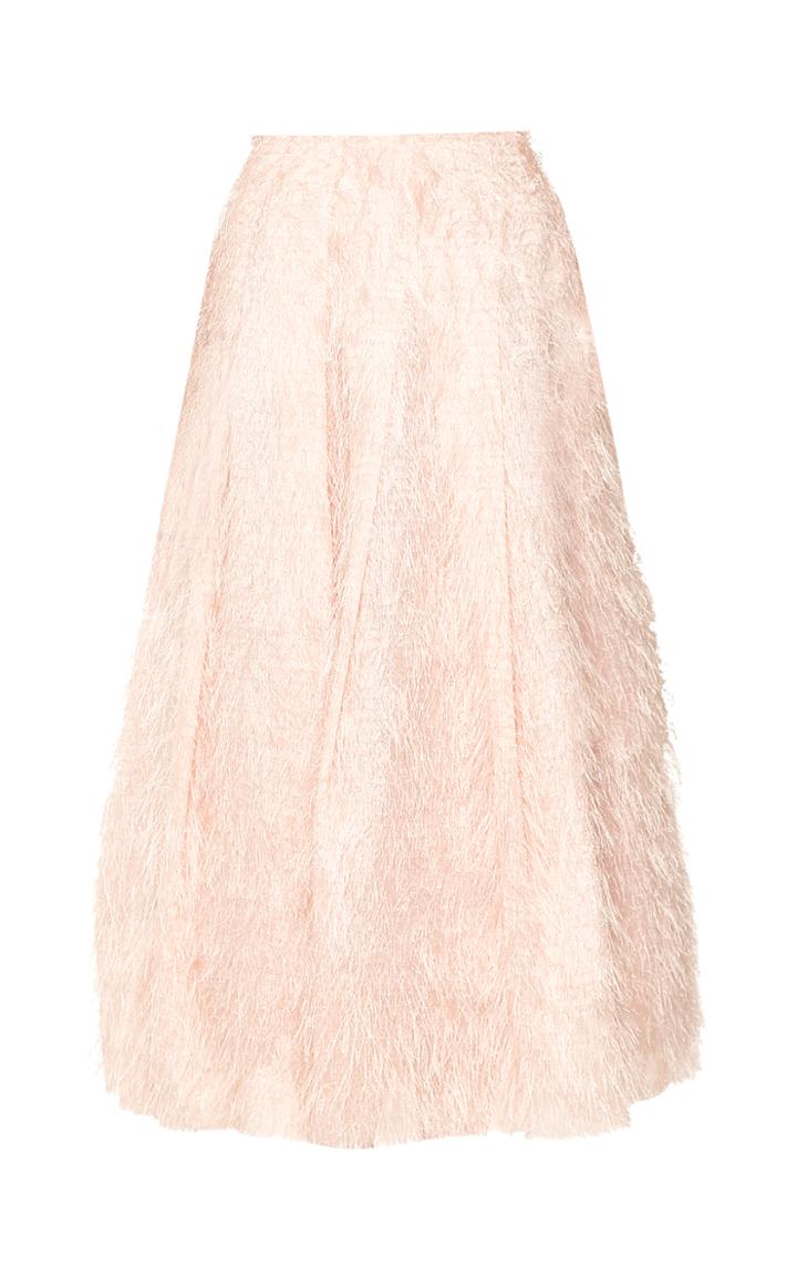 Bambah Pink Plumas Midi Skirt