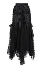 Rodarte Hand-embroidered Tulle Satin Bow-detail Skirt
