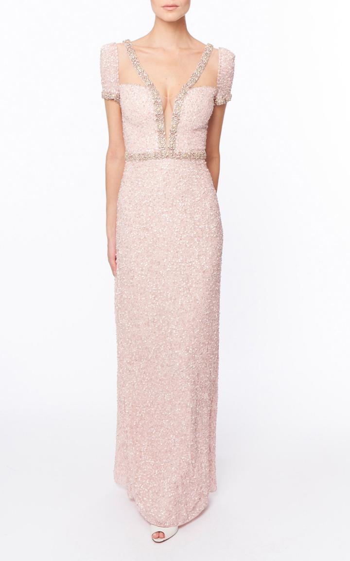 Moda Operandi Jenny Packham Pastel Love Embellished Gown