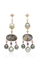 Bibi Van Der Velden Galaxy 18k Rose Gold And Multi-stone Earrings