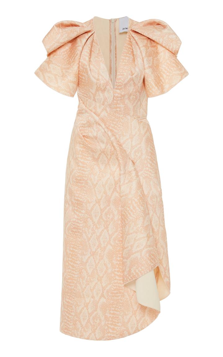 Moda Operandi Acler Redwood Cobra V-neck Midi Dress Size: 2