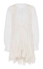 Isabel Marant Yacolt Asymmetric Two-tone Cotton Dress