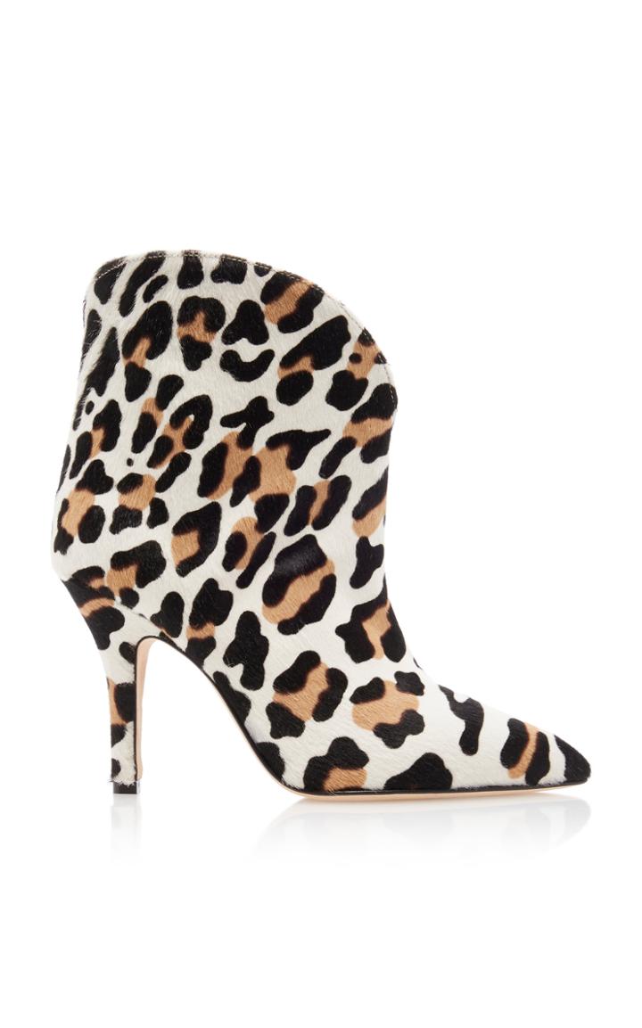 Paris Texas Printed Ponyhair Ankle Boots