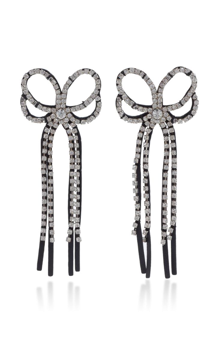 Loewe Strass Laced Bow Earrings
