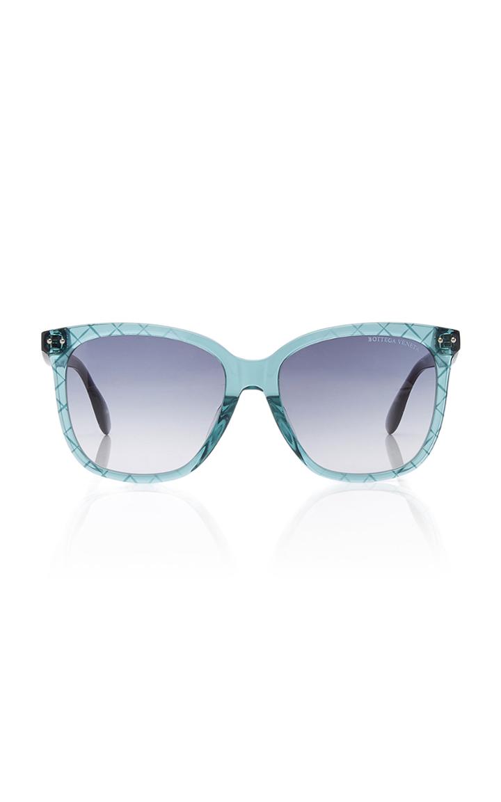 Bottega Veneta Sunglasses Intrecciato Acetate Cat-eye Sunglasses