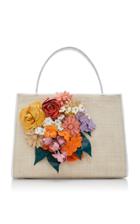 Nancy Gonzalez Wallis Large Crocodile And Straw Bag