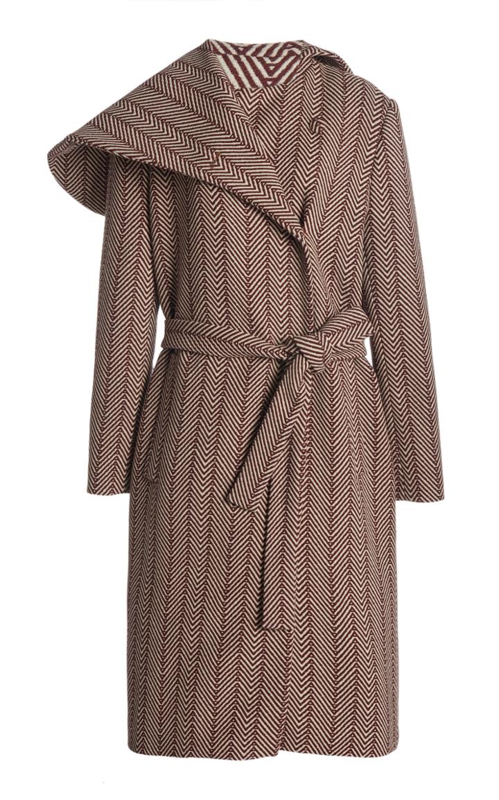 Moda Operandi Area Pinstriped Logo Coat