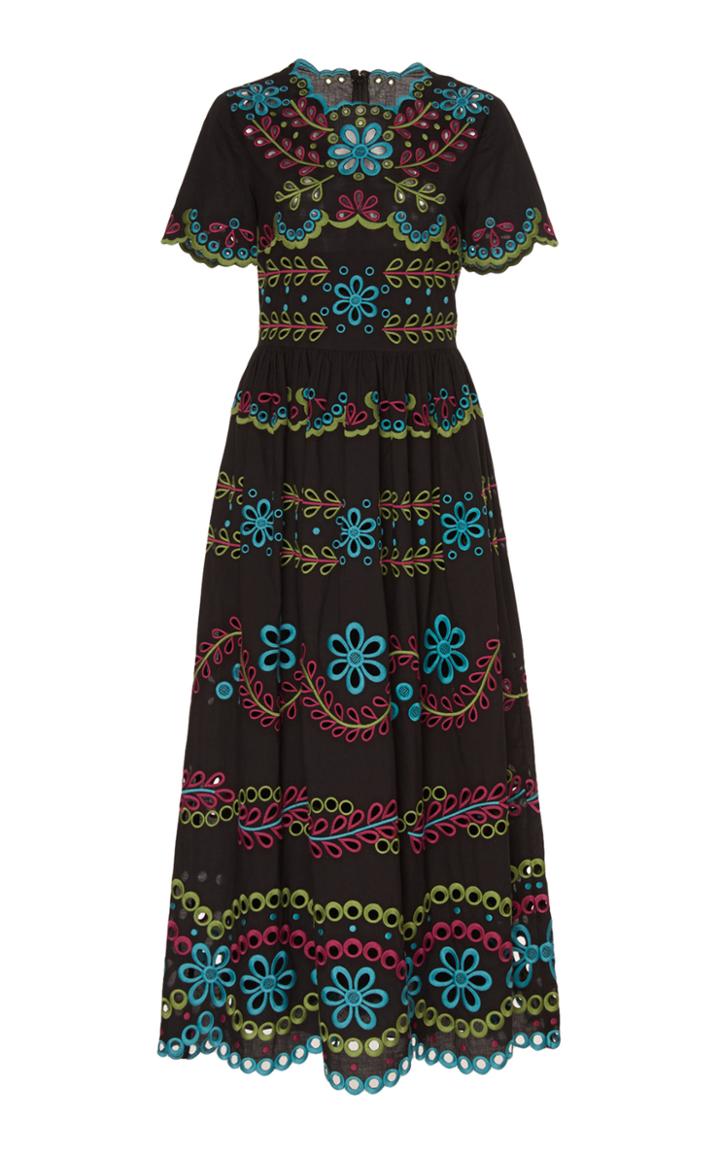 Moda Operandi Red Valentino Anglias Broderie Poplin Maxi Dress Size: 38