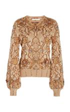 Jonathan Simkhai Embellished Jacquard Crew Neck Top