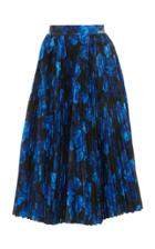 Moda Operandi Richard Quinn Floral-print Pleated Chiffon Skirt Size: 6