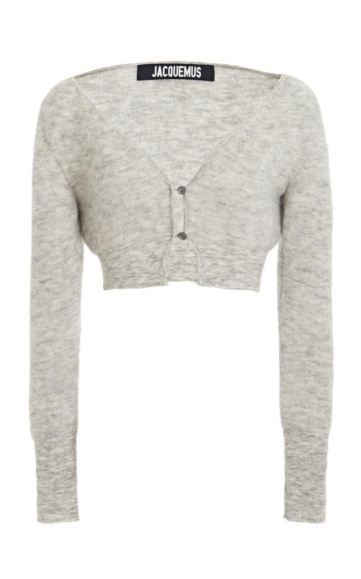 Jacquemus Alzou Mohair-blend Cropped Cardigan